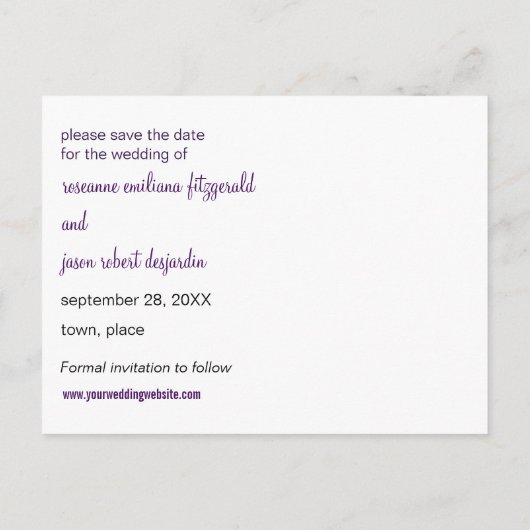 Damask Art Deco Save the Date Briefkaart (Achterkant)