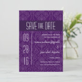 Damask Art Deco Save the Date Invitation (Staand voorkant)