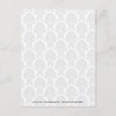 Damask Baby Carriage Baby shower Advice Kaart (Achterkant)