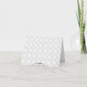 Damask Baby shower Dank u: Kaart (Achterkant)