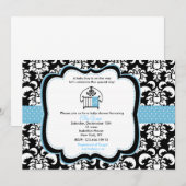 Damask Baby Shower-uitnodigingen Kaart (Voorkant / Achterkant)