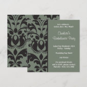 damask bachelorette kaart (Voorkant / Achterkant)