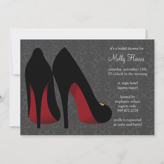 Damask Bachelorette Party Invitation Kaart (Voorkant)