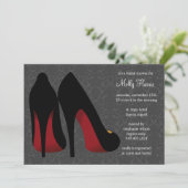 Damask Bachelorette Party Invitation Kaart (Staand voorkant)