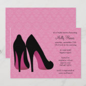 Damask Bachelorette Party Invitation Kaart (Voorkant / Achterkant)