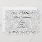 Damask Ballet Shoes Dance Overweging Invitation Kaart (Achterkant)