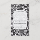 Damask Baroque Hair Stylist Appointkaarten Afsprakenkaartje (Achterkant)