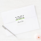 Damask Bedankt Envelope Seal Vierkante Sticker (Envelop)