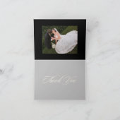 Damask bedankt kaarten, trouwfoto's+monogram (Binnen)