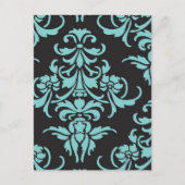 Damask  behangpatroon briefkaart (Voorkant)