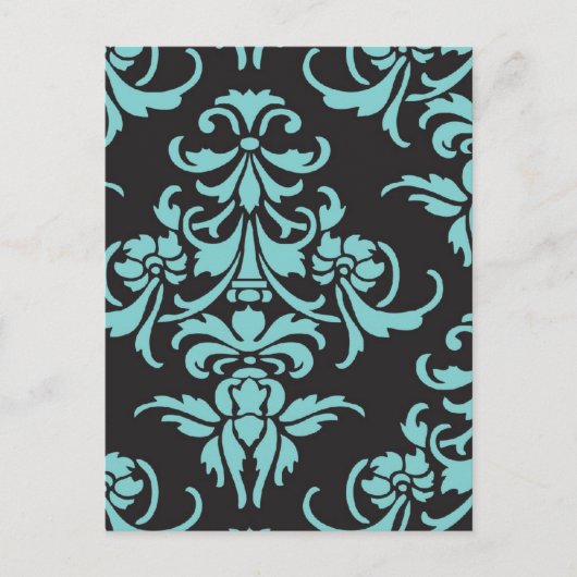 Damask  behangpatroon briefkaart (Voorkant)