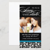 Damask Bewaar de datumfotokaarten Save The Date (Voorkant / Achterkant)