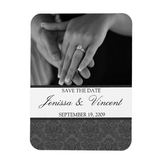 Damask Bewaar de Datummagneet 3" x 4" Magneet (Verticaal)