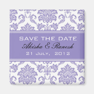 Damask bewaart de aankondiging van het huwelijk op magneet