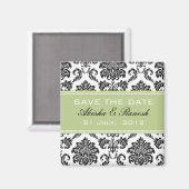 Damask bewaart de aankondiging van het huwelijk op magneet (Voorkant / Achterkant)