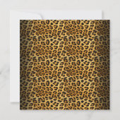Damask Birthday Party Gold Black Leopard Kaart (Achterkant)