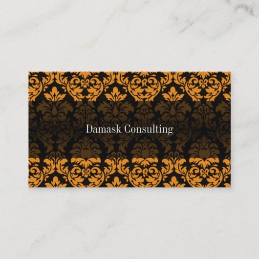 Damask Biz Card (Oranje) Visitekaartje (Voorkant)