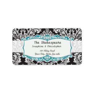Damask Black and White Wedding Etiket