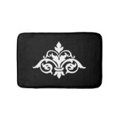  Damask Black en White Bathmat Badmat (Voorkant)