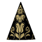 Damask Black Gold: Classic Ornament. Feesthoedjes (Voorkant)