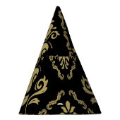 Damask Black Gold: Classic Ornament. Feesthoedjes (Rechts)