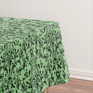 Damask Black & Green Tafelkleed