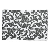 Damask Black Kussensloop (Achterkant-Links)