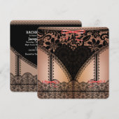 Damask Black Lace Lingerie Kaart (Voorkant / Achterkant)