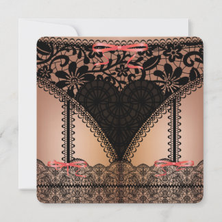 Damask Black Lace Lingerie Kaart