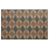 Damask Black Rust op Grey en Tan Stof (Fat Quarter)