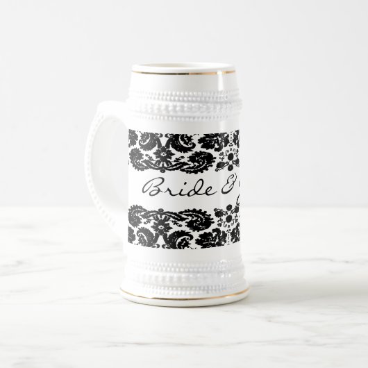 Damask Black Stein Bierpul (Voorkant links)