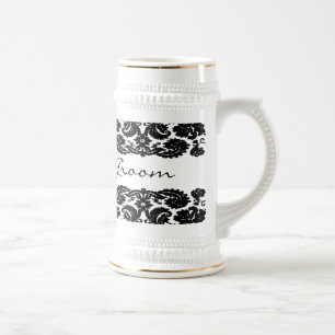 Damask Black Stein Bierpul