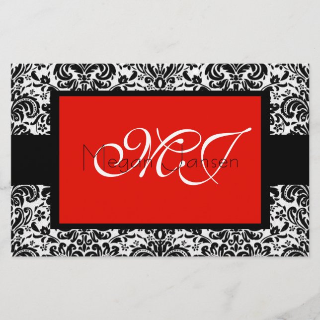 Damask Black & White (Voorkant)