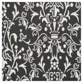 Damask Black & White Stof (Swatch)