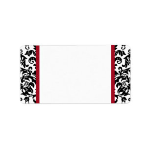 Damask Blank Adresetiketten Etiket