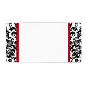 Damask Blank Verzendlabels Etiket (Voorkant)