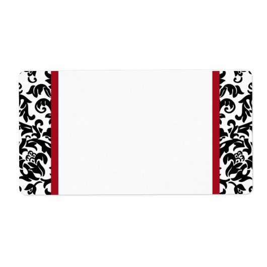 Damask Blank Verzendlabels Etiket (Voorkant)