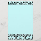 DAMASK, blauw Briefpapier (Voorkant)