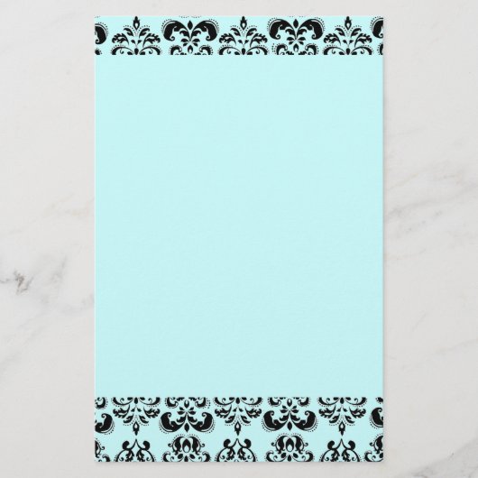 DAMASK, blauw Briefpapier (Voorkant)