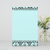 DAMASK, blauw Briefpapier (Staand voorkant)