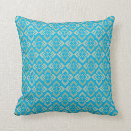 Damask blauwgroen gouden kussen