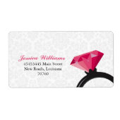 Damask Bling Etiket (Voorkant)