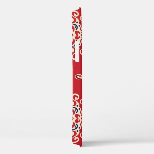 Damask : Bloei naadloos patroon. Case-Mate iPhone Case (Achterkant / Rechts)