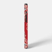 Damask : Bloei naadloos patroon. iPhone Hoesje (Linkerkant)