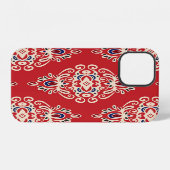 Damask : Bloei naadloos patroon. iPhone Hoesje (Achterkant horizontaal)
