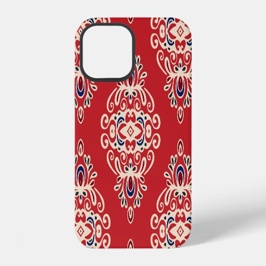 Damask : Bloei naadloos patroon. iPhone Hoesje (Achterkant)