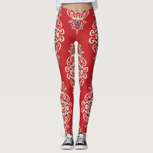 Damask : Bloei naadloos patroon. Leggings
