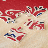 Damask : Bloei naadloos patroon. Legpuzzel (Zijkant)