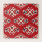 Damask : Bloei naadloos patroon. Legpuzzel (Horizontaal)