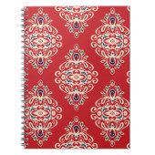 Damask : Bloei naadloos patroon. Notitieboek (Voorkant)